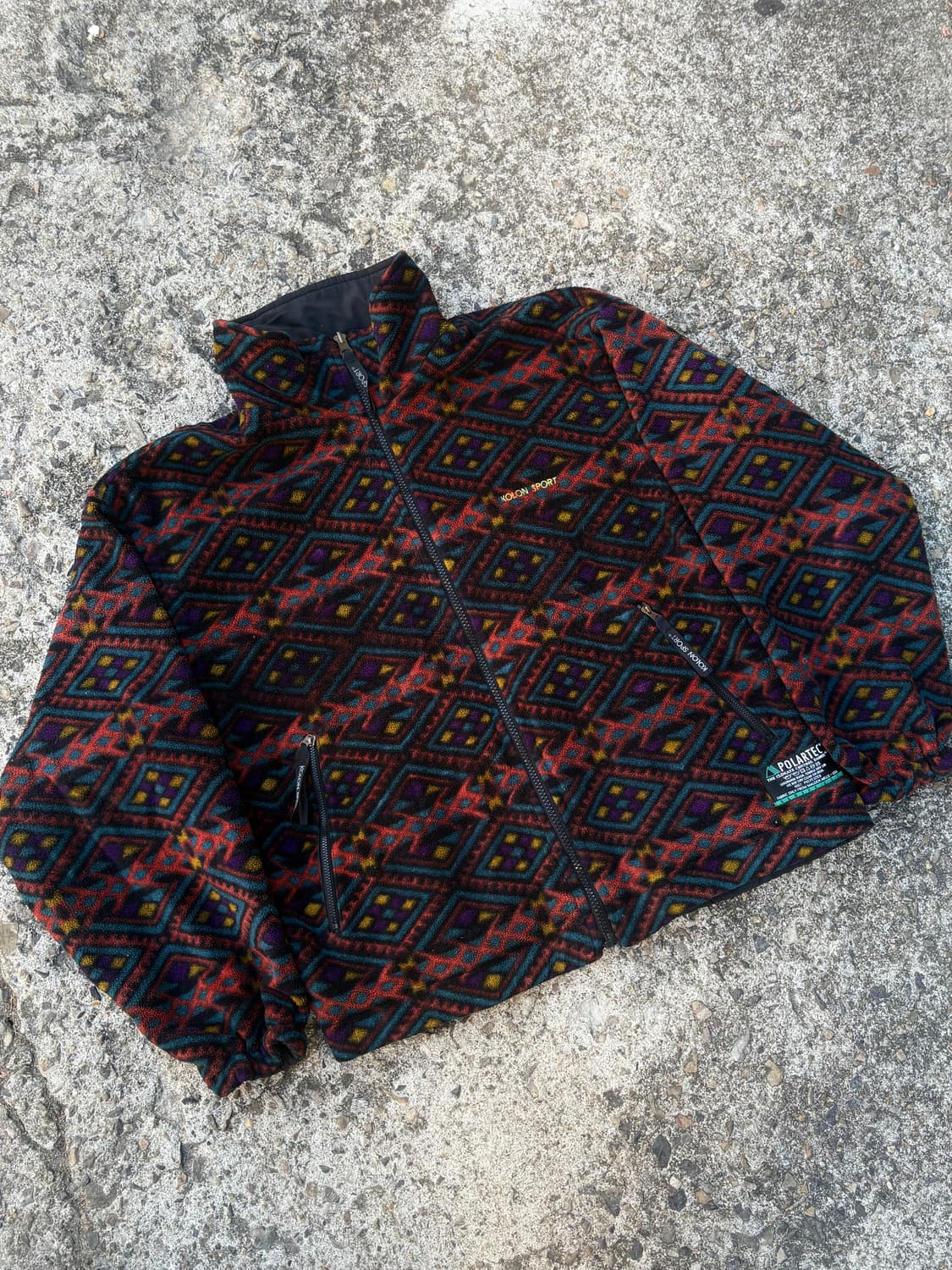 90s 코오롱 스포츠 플리스 러버시블 자켓 상품이미지1