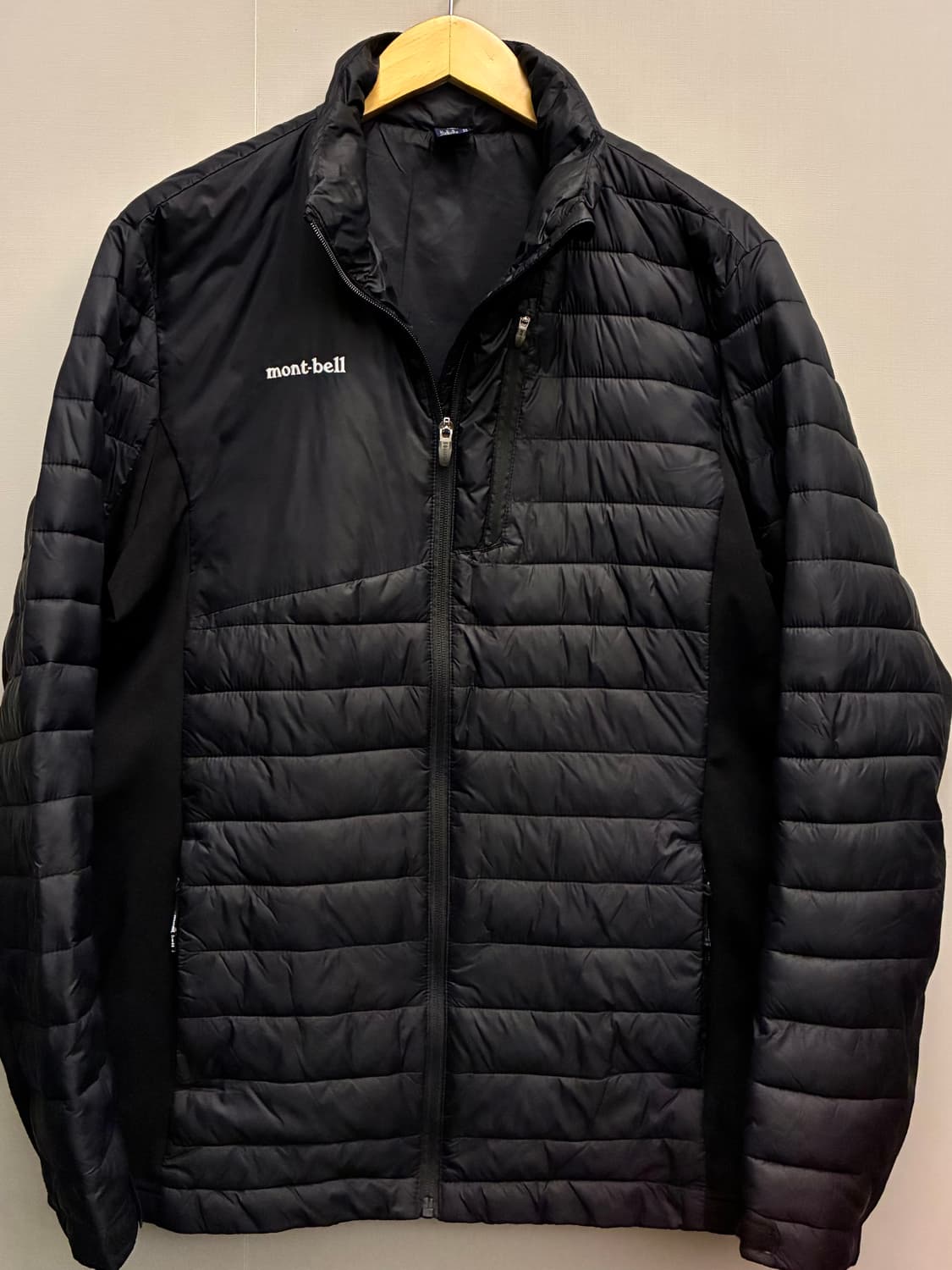 (M~L)mont bell 몽벨 라이트웨이트 경량 패딩 자켓 블랙 상품이미지1