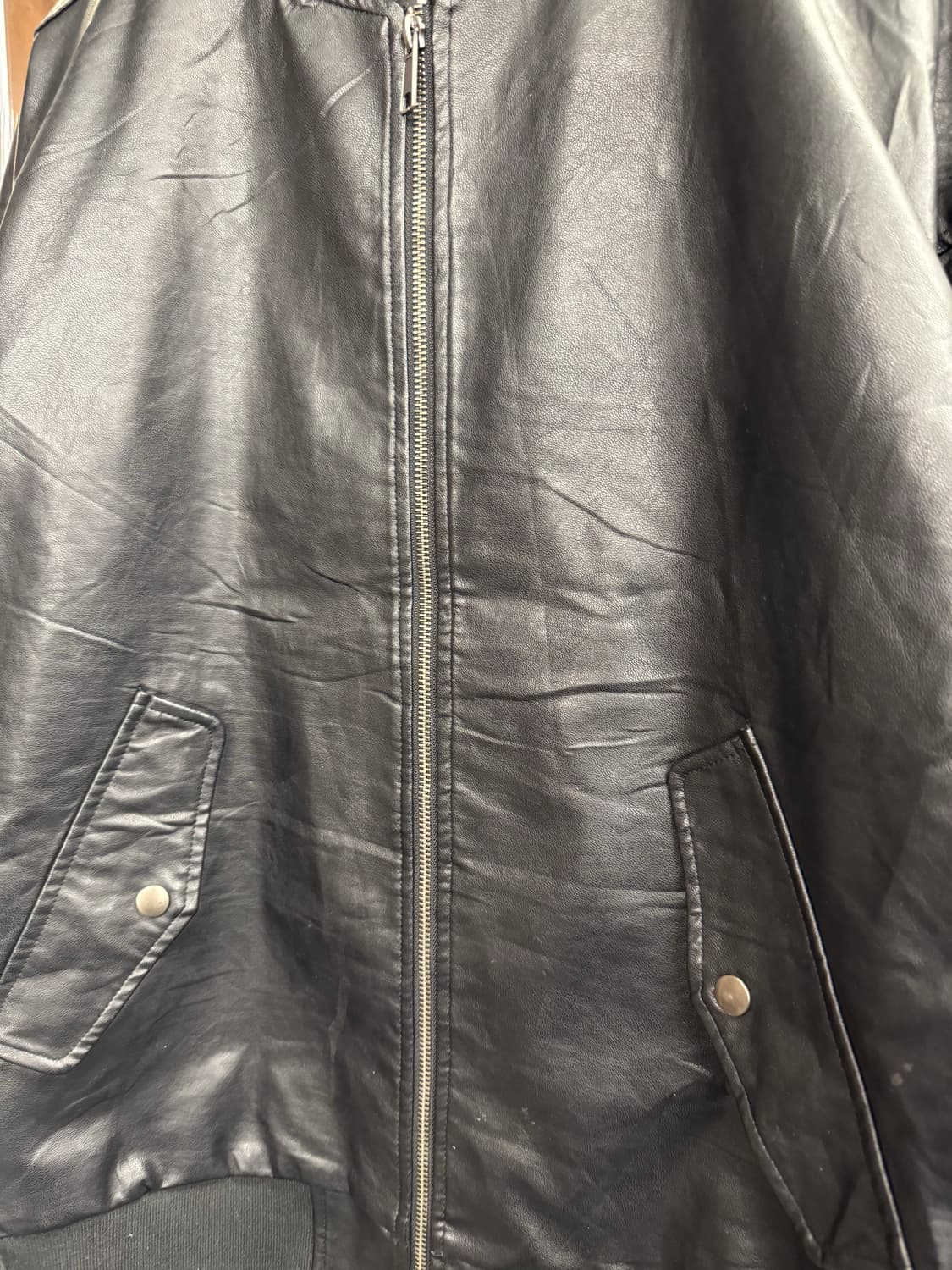 컨버스 빈티지 레더 바시티자켓 상품이미지2