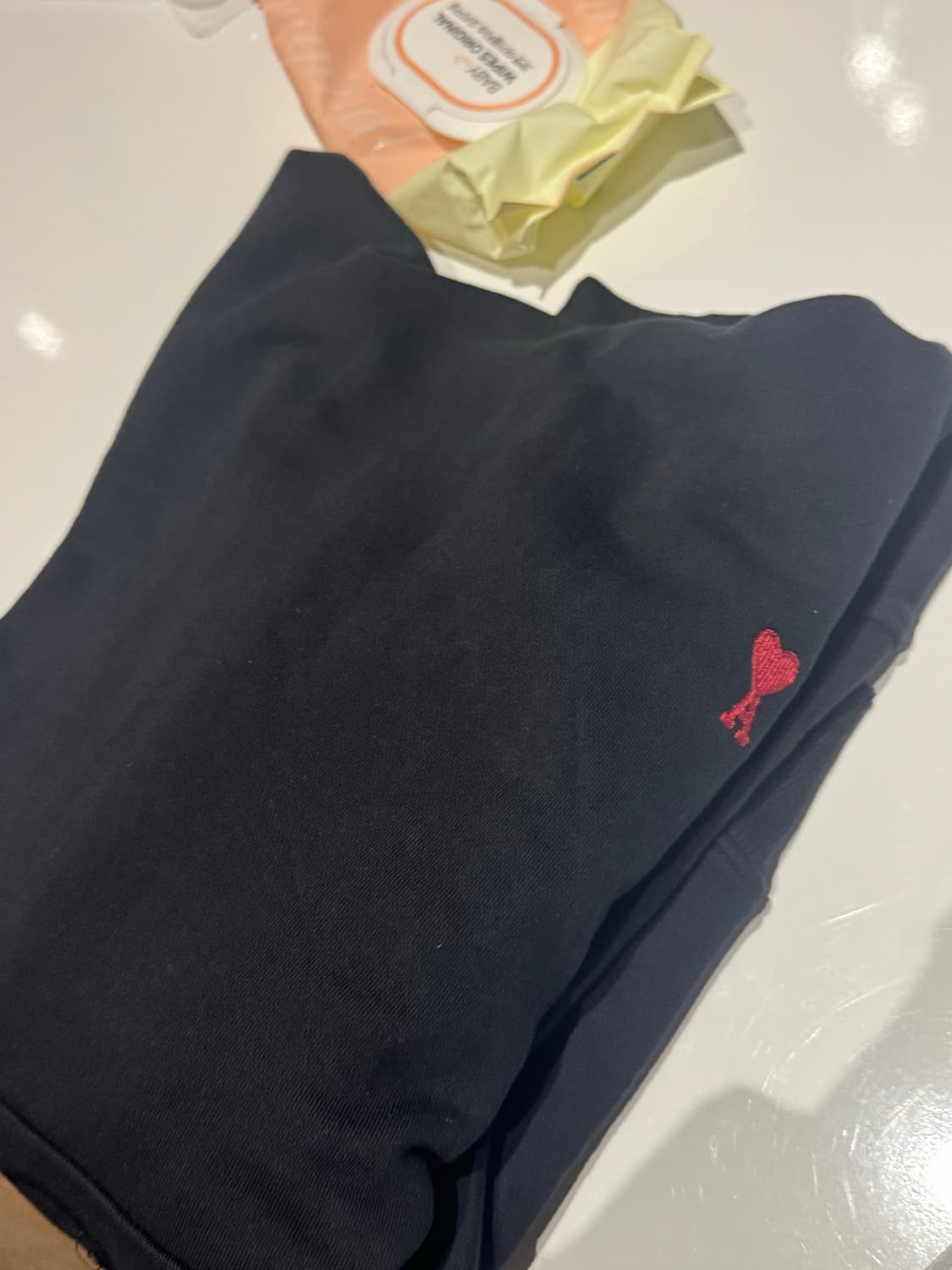 아미 스몰로고 후드티 블랙 L 상품이미지1