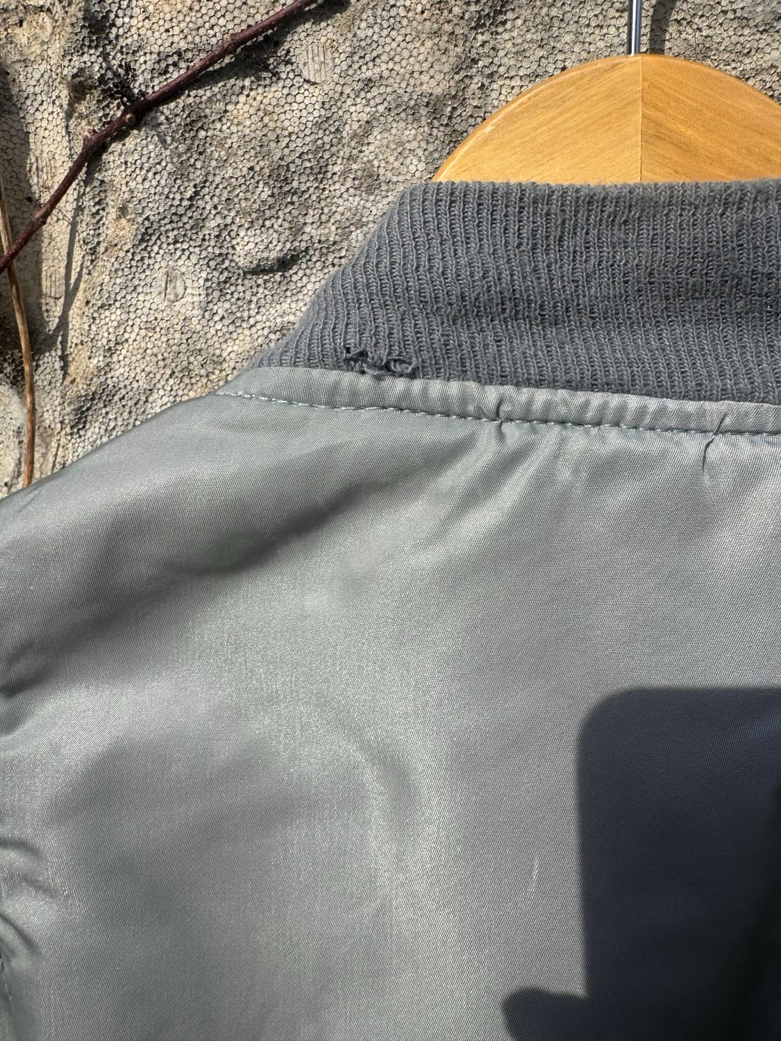 90s 알파인더스트리 미군 미공군 ma-1 항공 점퍼 자켓 그레이 상품이미지9