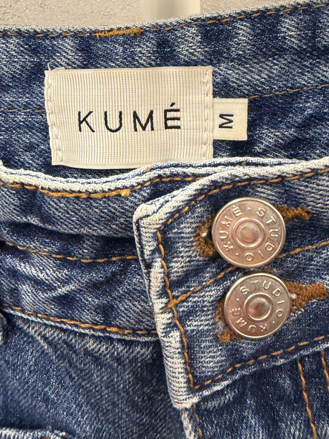 KUME Studio 와이드 데님 팬츠 M 상품이미지3