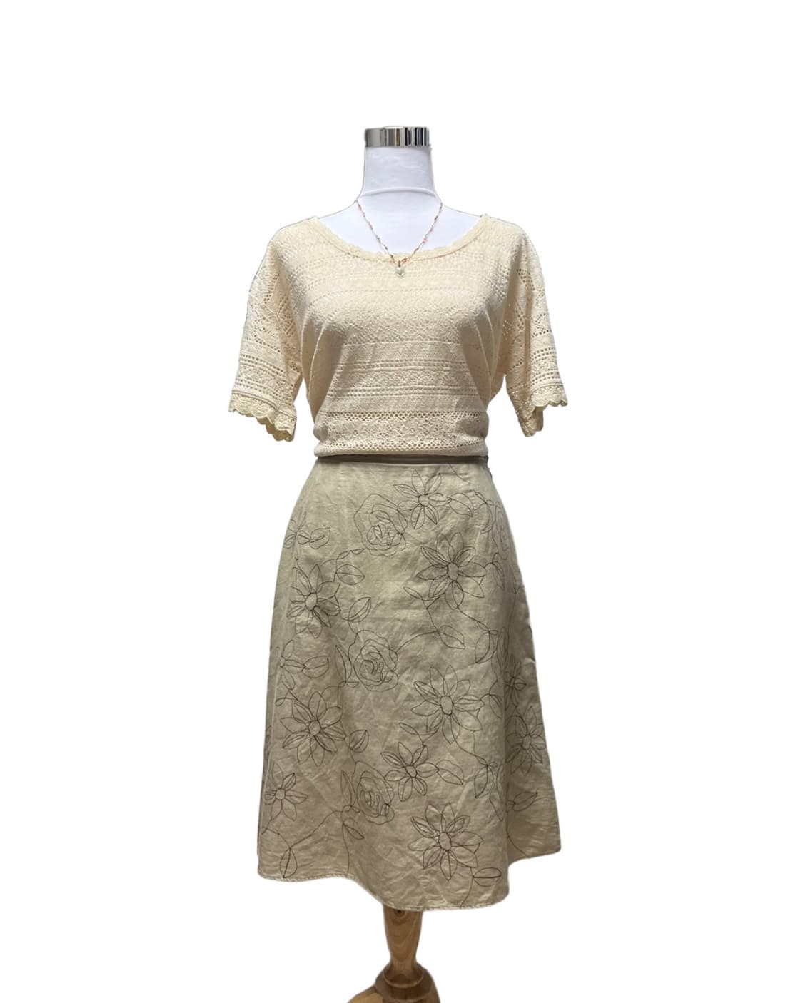 Flower stitch skirt 상품이미지5
