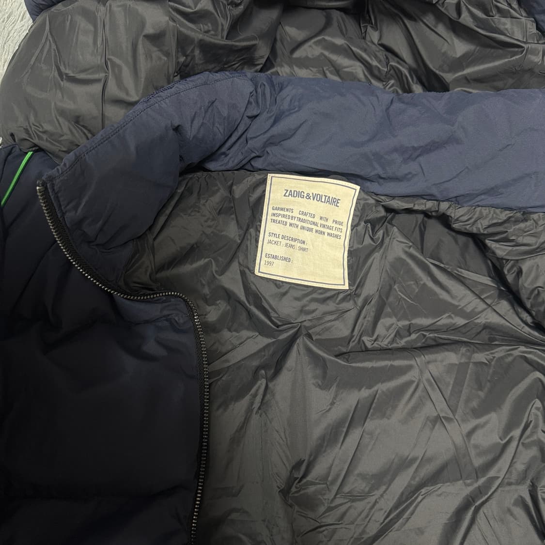 쟈딕앤볼테르 레터링 롱패딩  0사이즈 상품이미지4