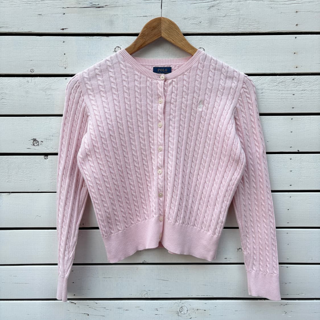 Polo 폴로 케이블 꽈배기 니트 가디건 상품이미지1
