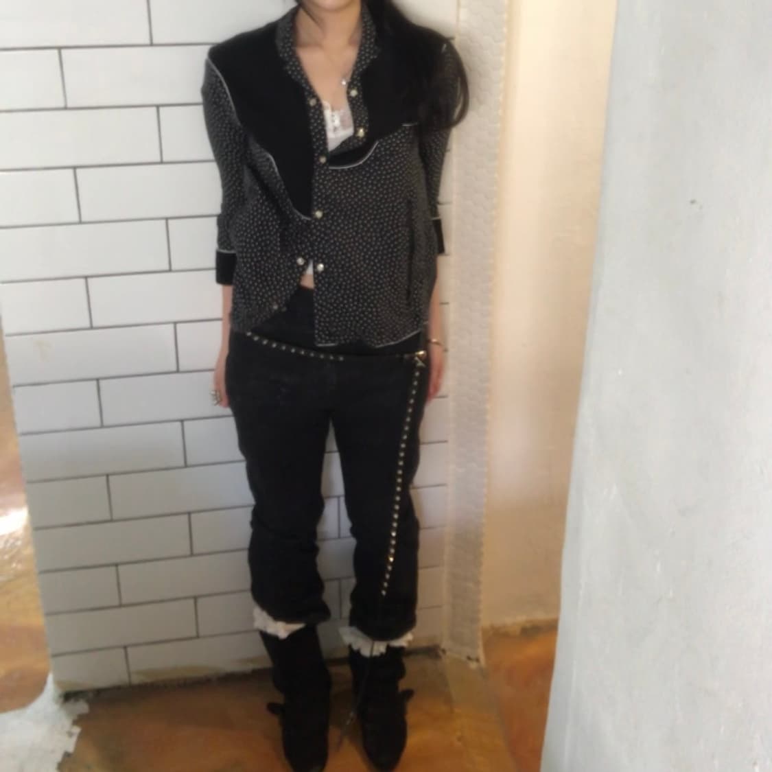 언더커버 도트 배색 웨스턴 셔츠 / 1 사이즈 상품이미지2