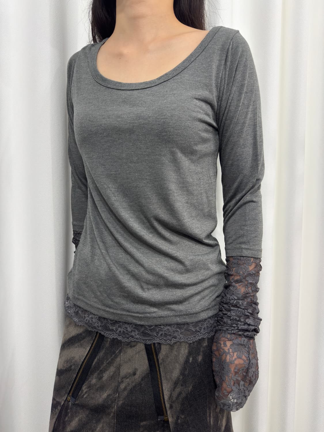 lace detail longsleeve 상품이미지2