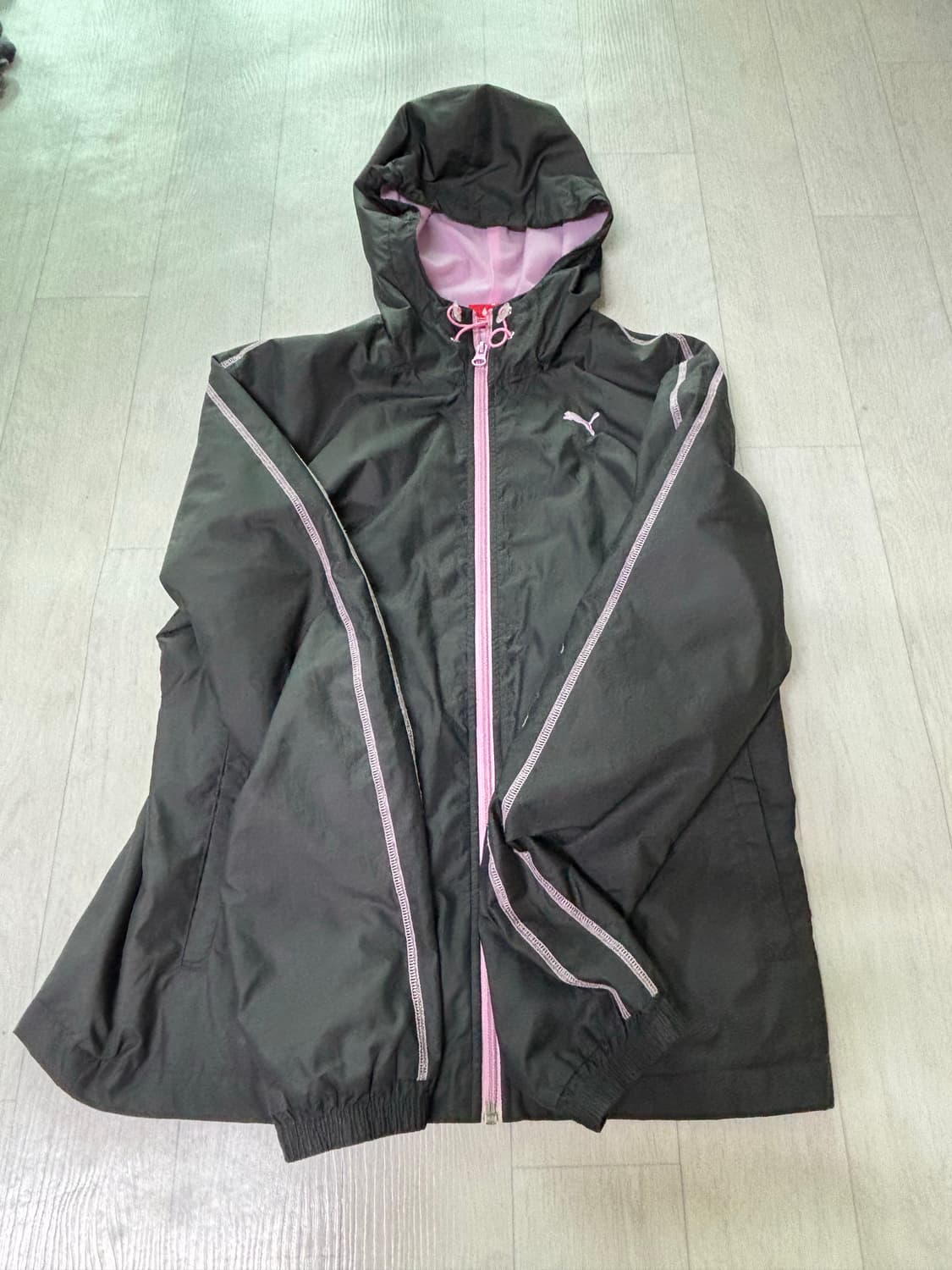 퓨마 핑크 그레이 바람막이 일본 빈티지 상품이미지1