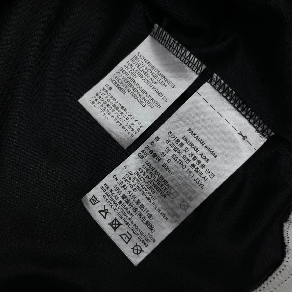 아디다스 에센셜 화이트라인 블랙 시스루 롱슬리브 S 상품이미지6