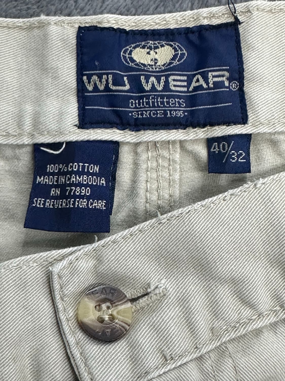 90s WUWEAR 코튼 팬츠 40x32 상품이미지8
