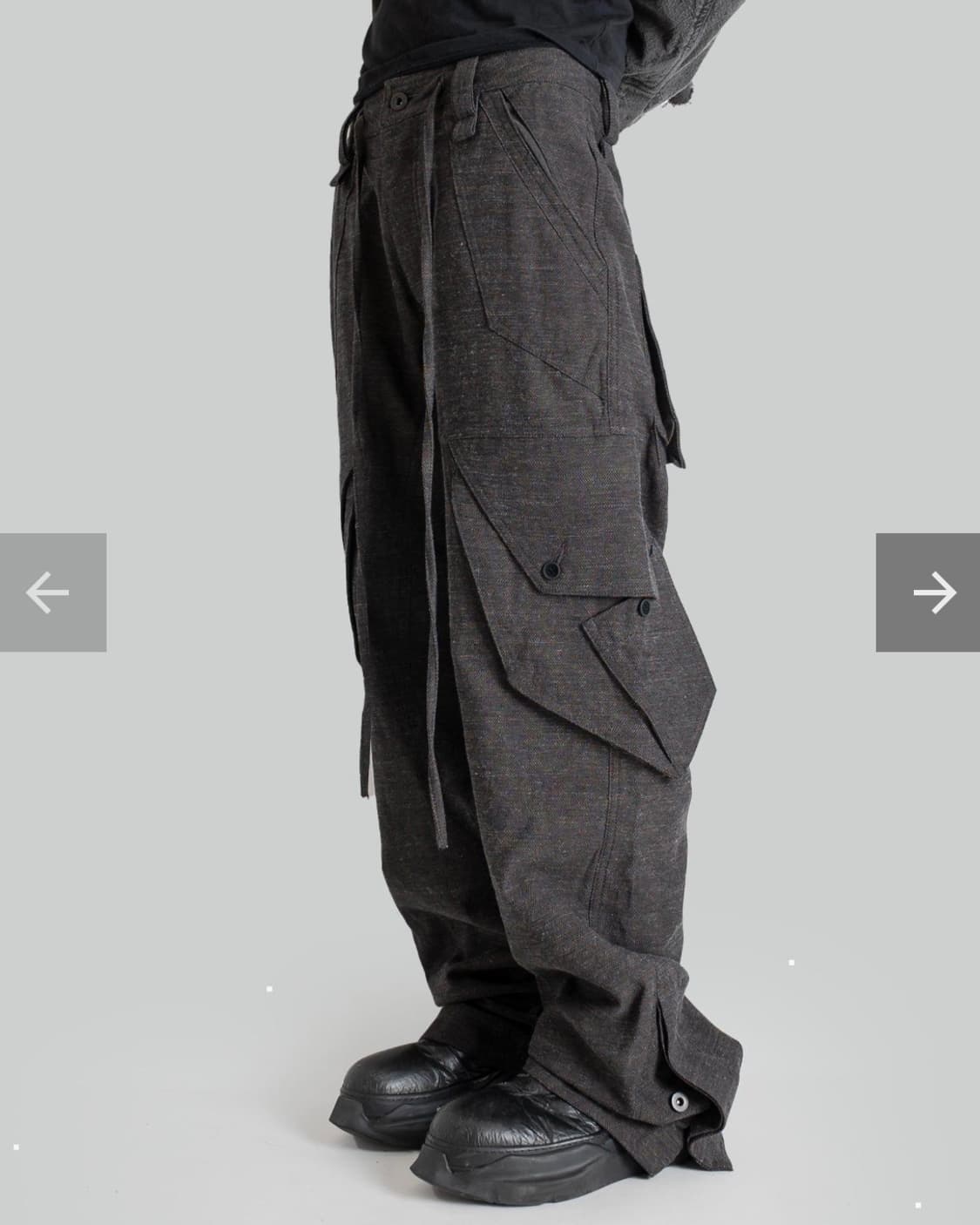 블랙멀 카고팬츠 slub grey s사이즈 상품이미지2