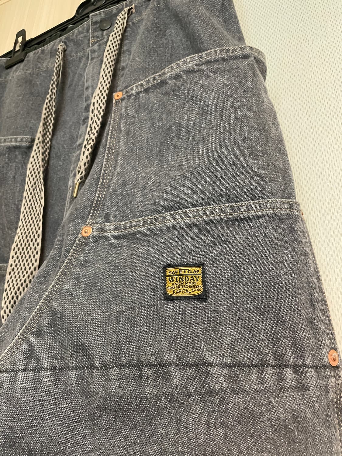 [3] 캐피탈 더블니 이지 팬츠 블랙 키나리 상품이미지2