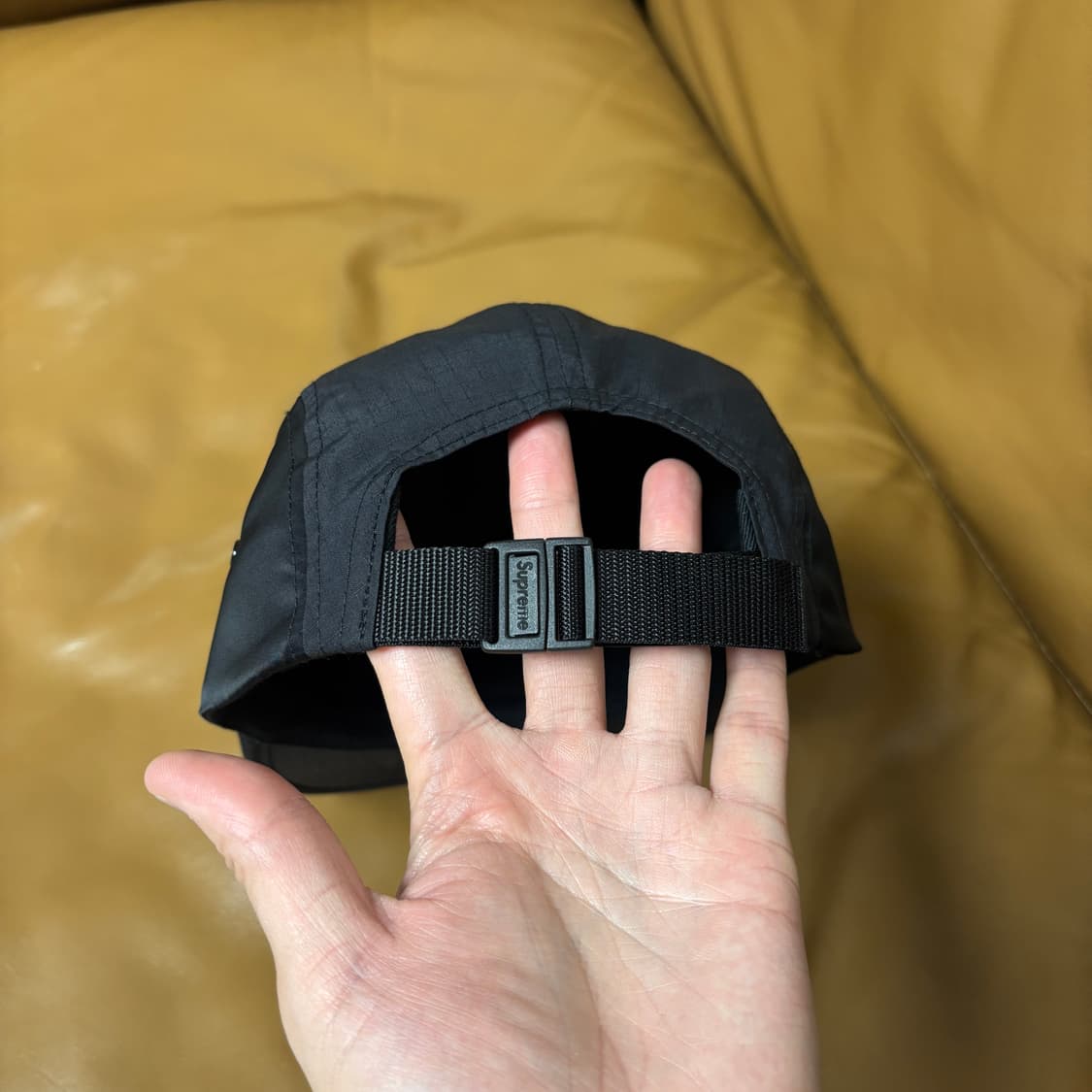 슈프림 캠프캡 모자 박스로고 왁스드 립스탑 블랙 상품이미지8