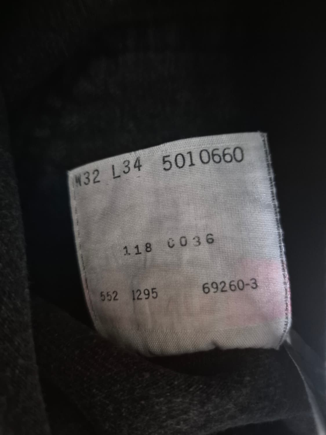 90s usa 리바이스 501 501-0660 흑청 상품이미지4