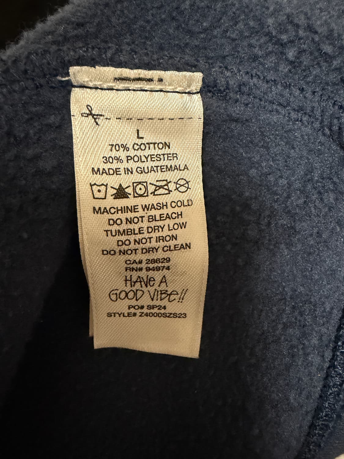 스투시 스탁 후드집업 네이비 L 상품이미지3