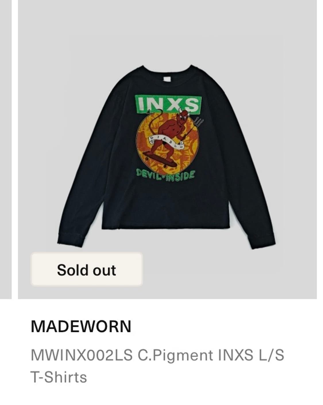 메이드원 INXS 롱슬리브 상품이미지3