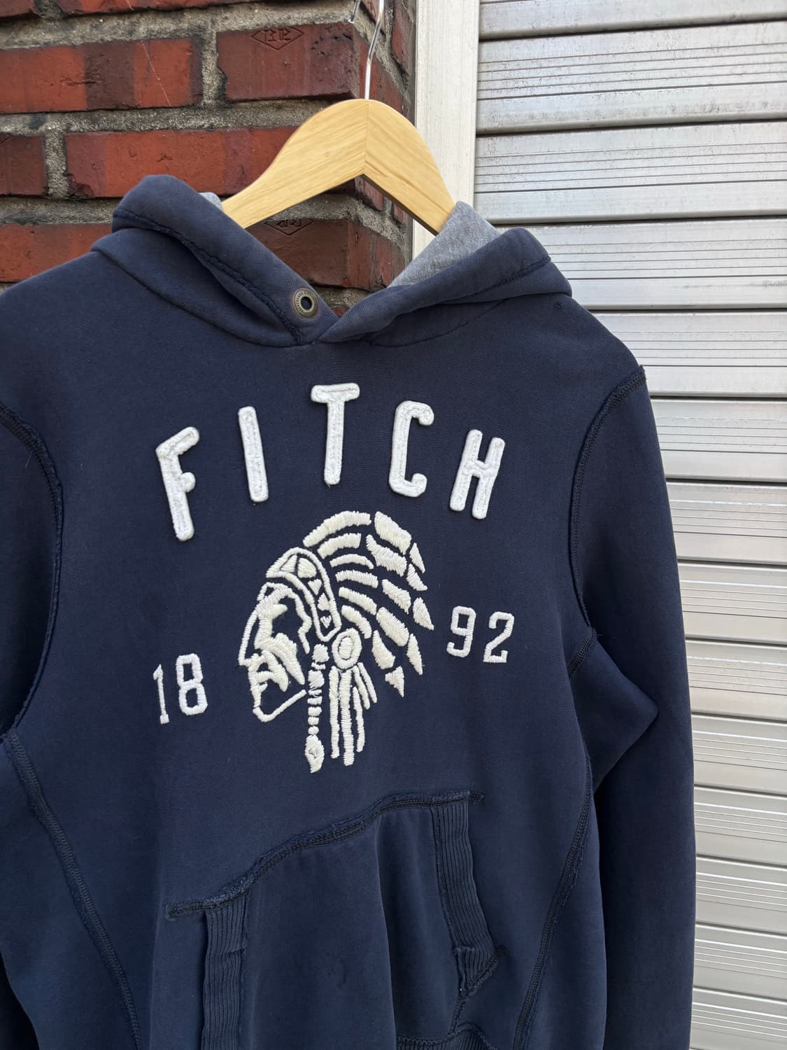 아베크롬비 인디언 자수 네이비 후드티  상품이미지4