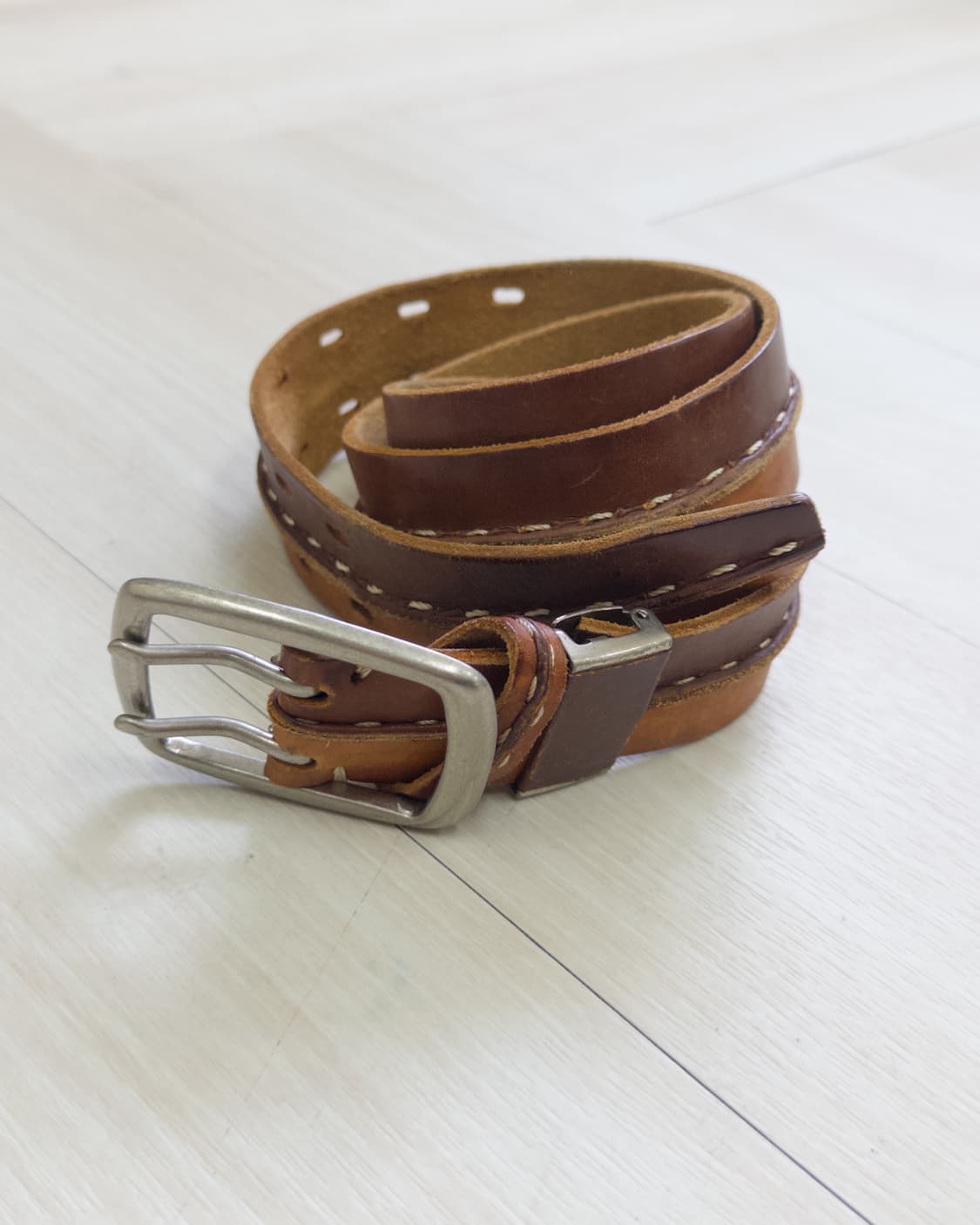 [vtg] two hole leather belt 상품이미지2