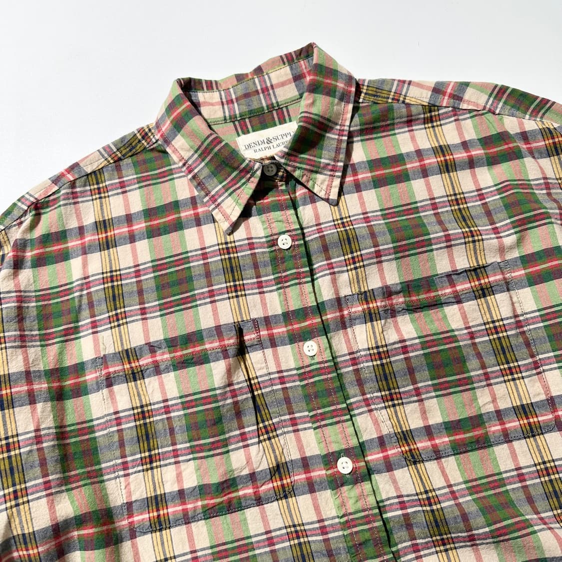 데님 앤 서플라이 랄프로렌 크롭 체크 셔츠 상품이미지4