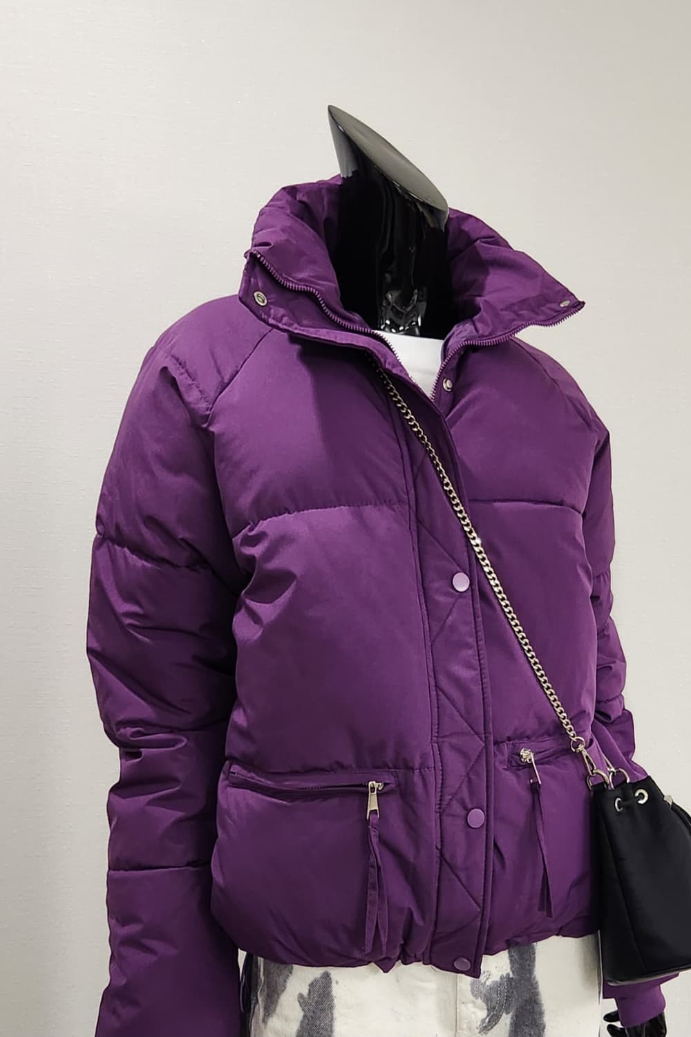 퍼플 패딩점퍼 상품이미지1