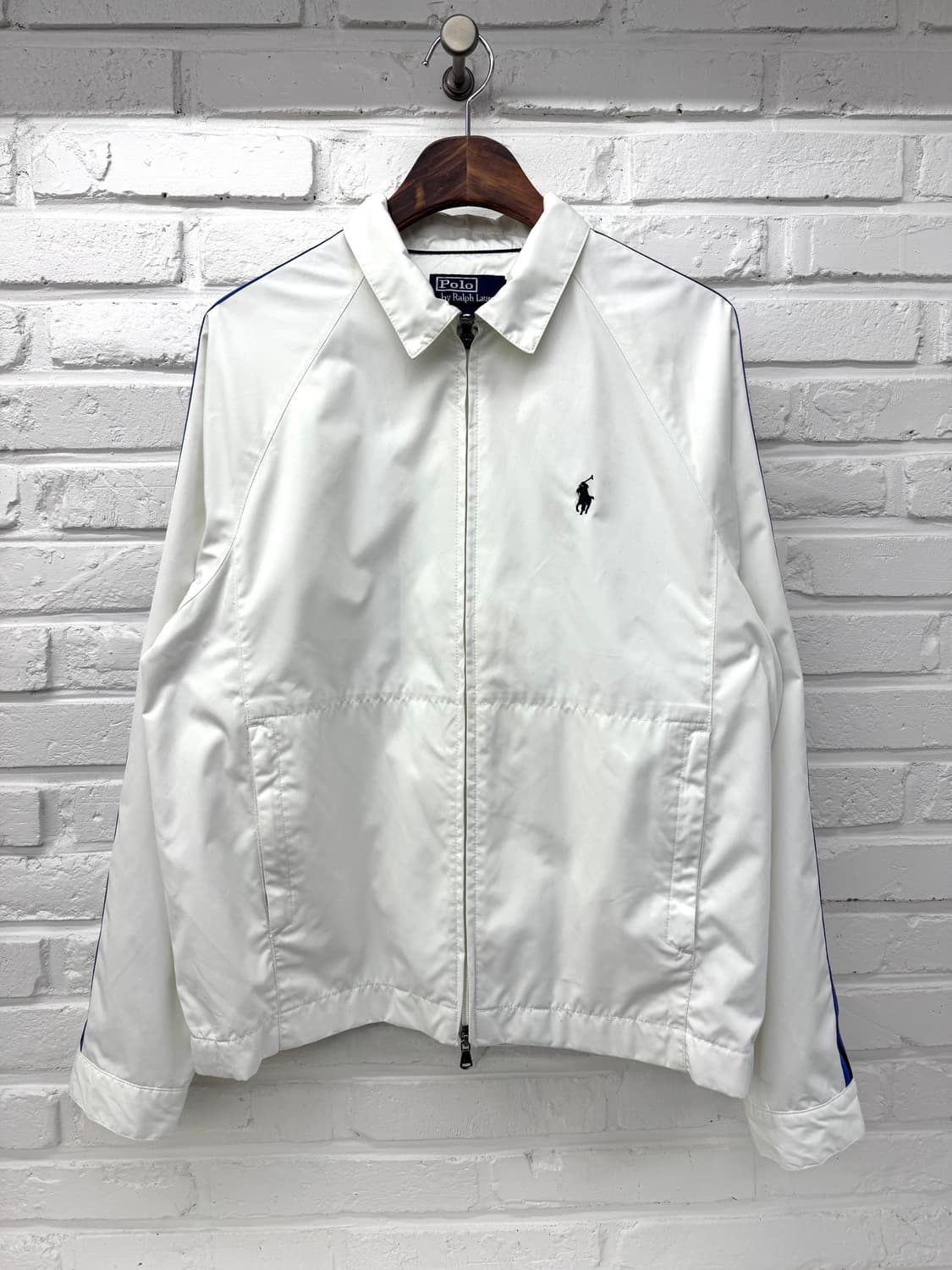 폴로 화이트 블루 윈드브레이커 자켓 상품이미지3