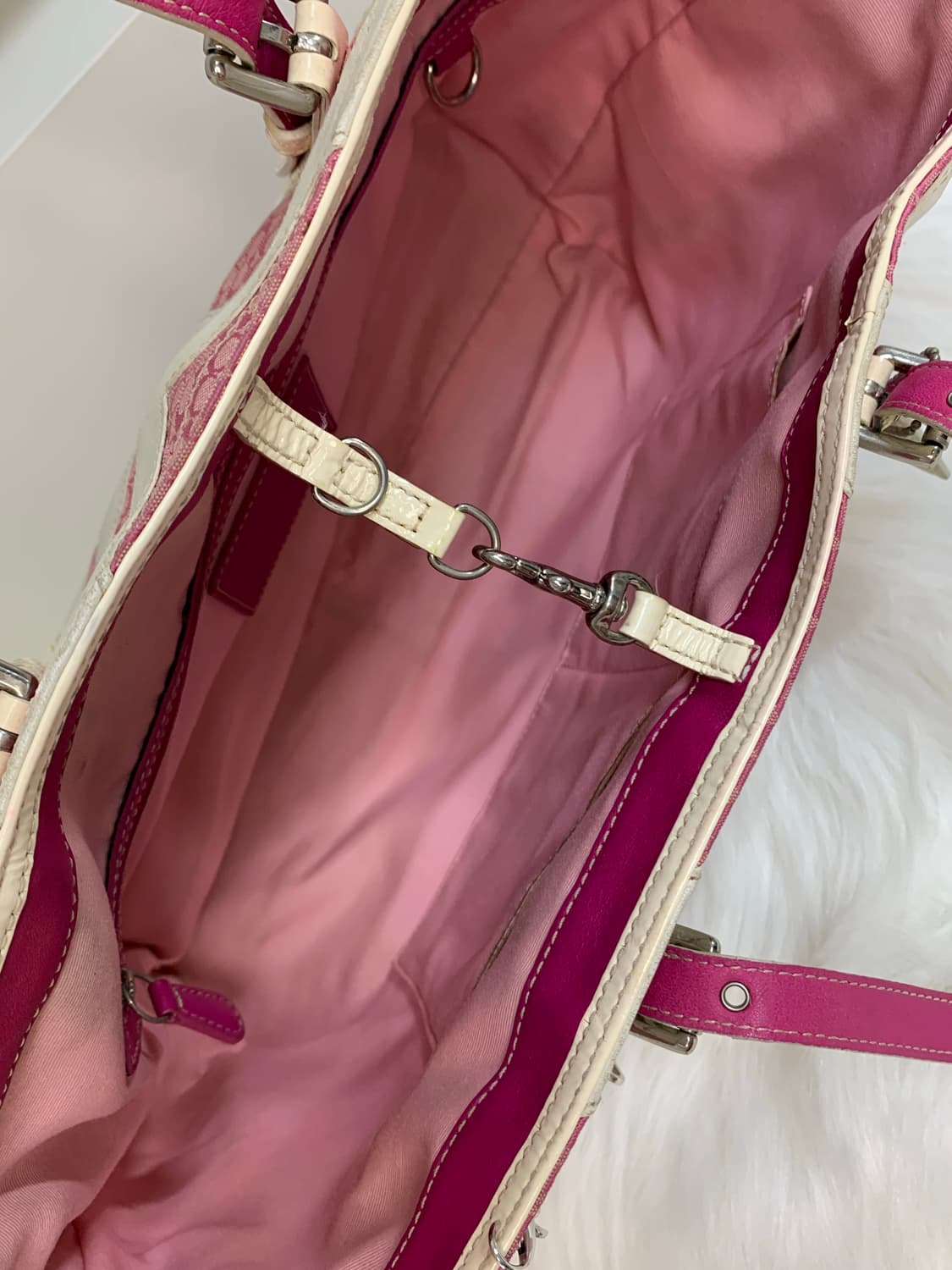 코치 지브라 핑크 갸루 빅숄더백 y2k 상품이미지6