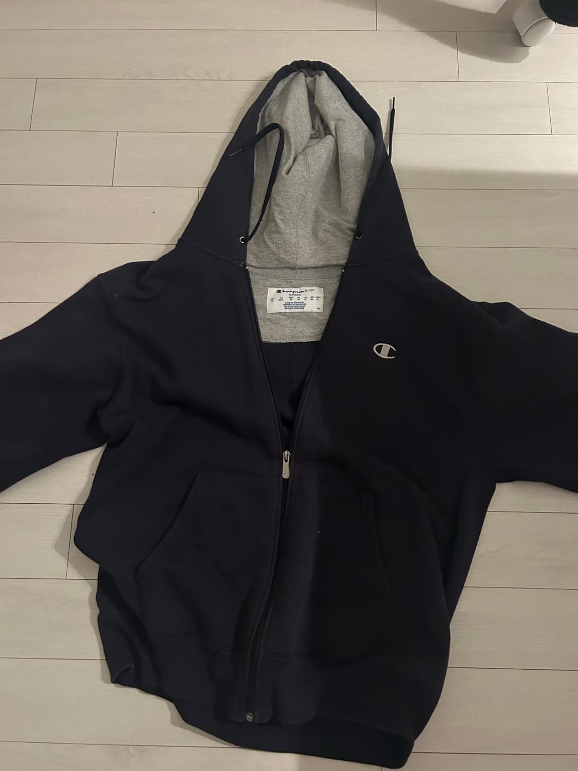 Champion ECO 집업 후드 / 네이비 상품이미지1