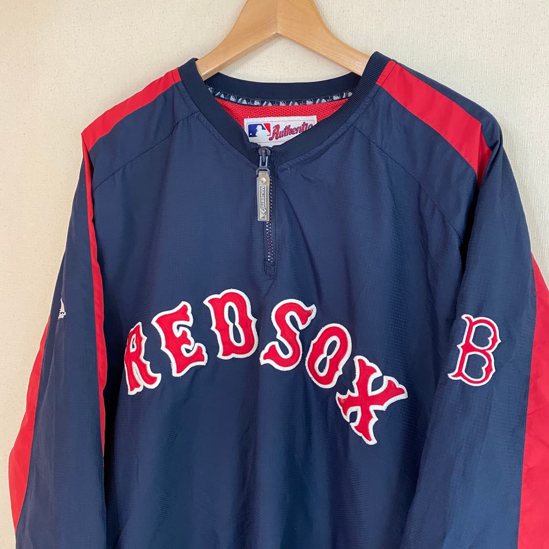 (L)마제스틱 보스톤레드삭스 하프집업 웜업 상품이미지2