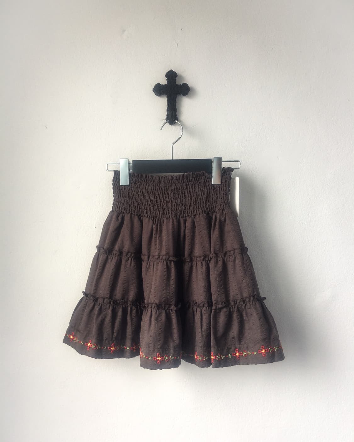 Flower stitch point mini skirt 상품이미지1