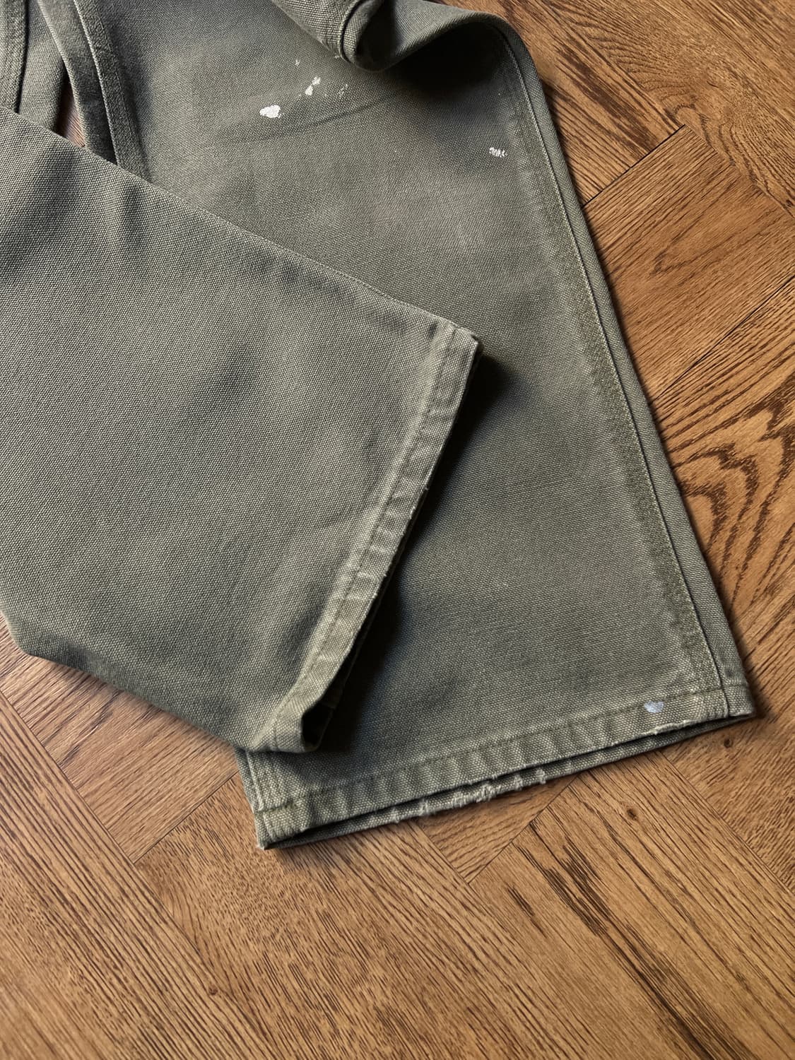 [29]칼하트 USA 빈티지 페인팅 모스그린 싱글니 카펜터 워크 팬츠 상품이미지6