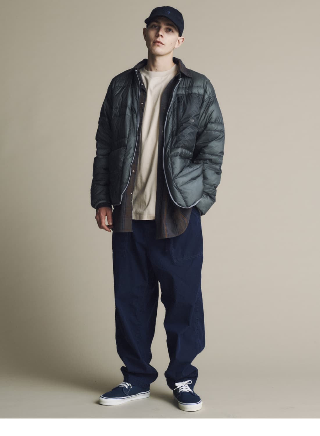 노스페이스 퍼플라벨 라이트 필드 다운 자켓 그레이 경량 패딩 L 상품이미지7