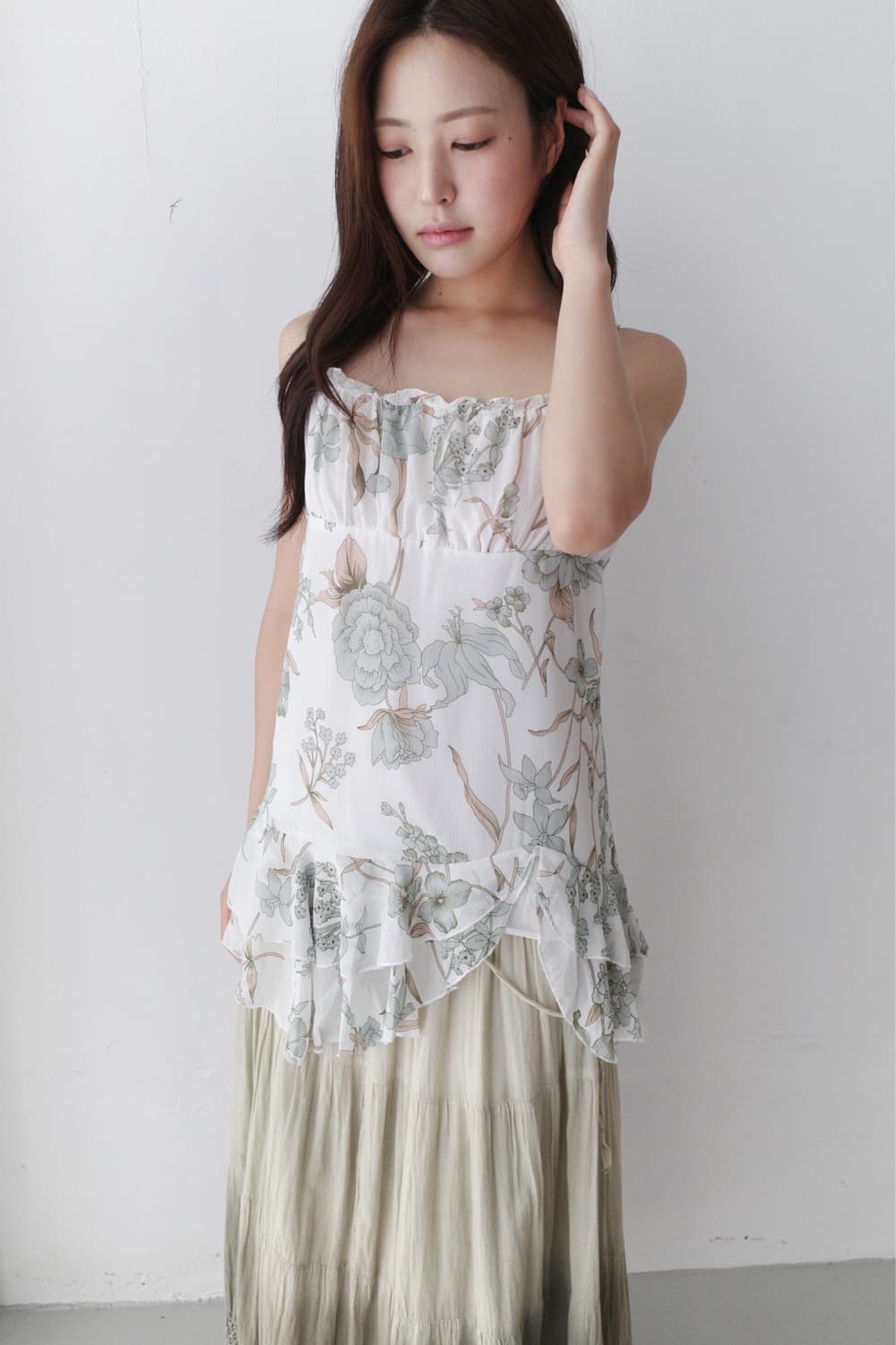 flower shirring sleeveless 상품이미지7