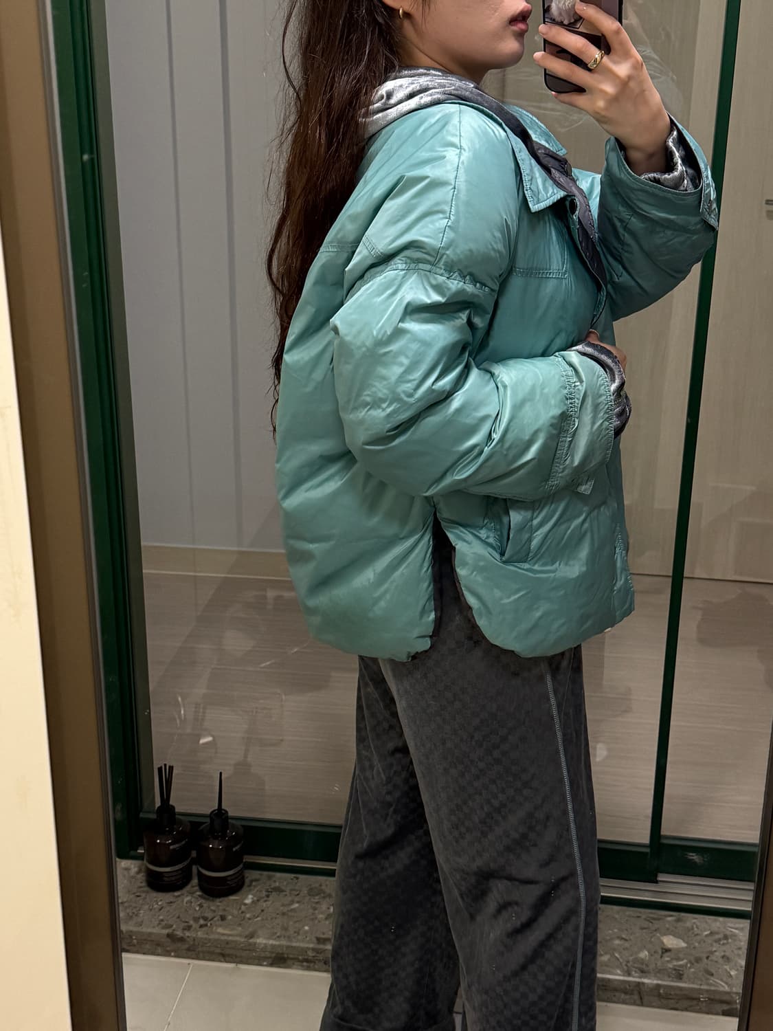 더일마 리버스구스 패딩 민트 상품이미지4