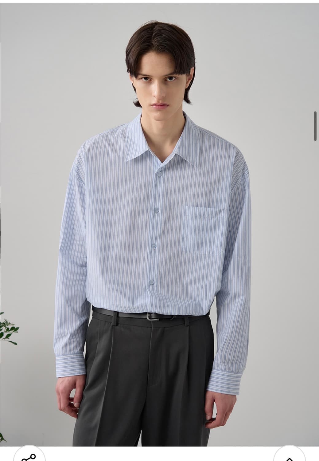 (XL) 드로우핏 라피드 스트라이프 셔츠 [SKY BLUE] 판매 상품이미지7