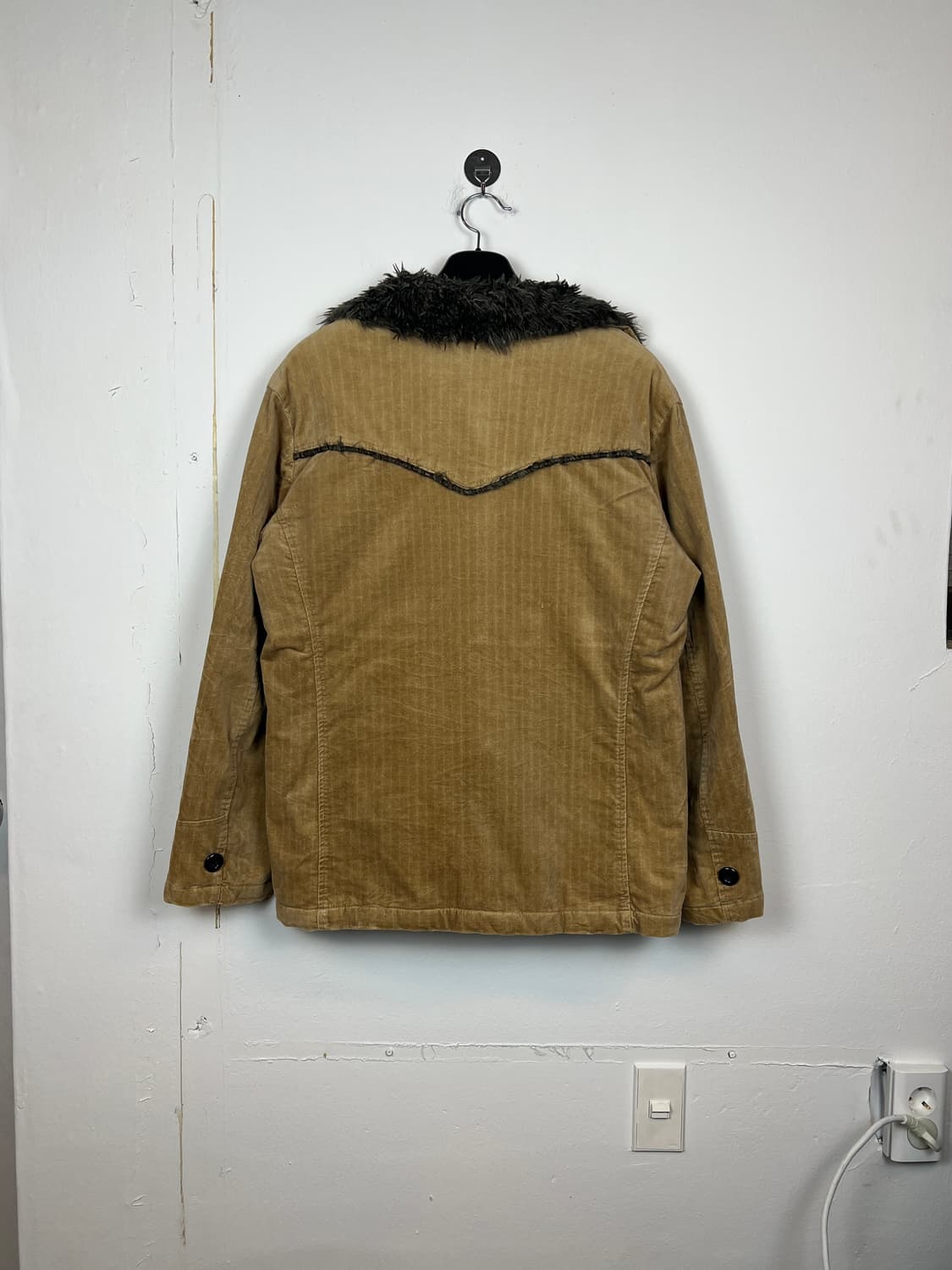 JPN DOC HOUSE 베이지 코듀로이 인조퍼 자켓 L  상품이미지2