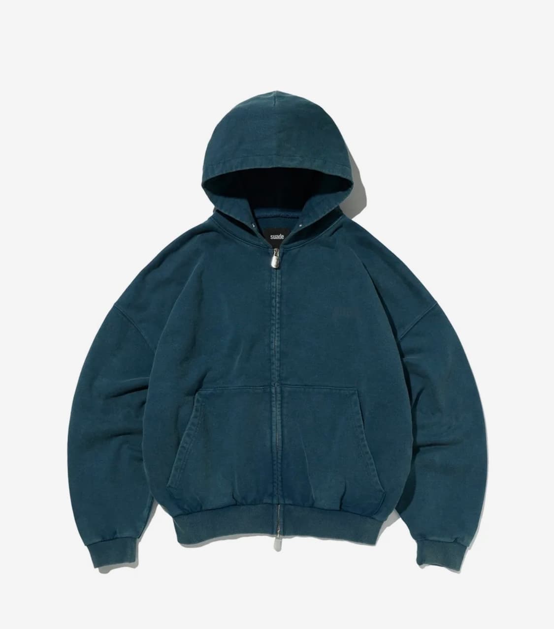 스웨이드 크롭 후드집업 상품이미지1