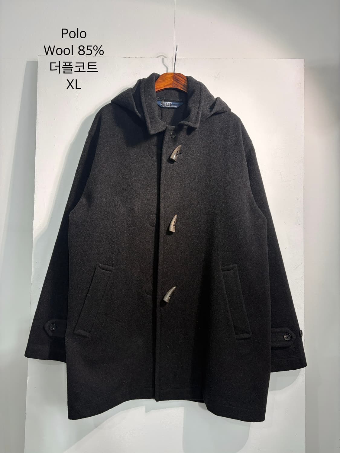 [XL] Polo 폴로 랄프로렌 울 혼방 후드 더플 코트 상품이미지1