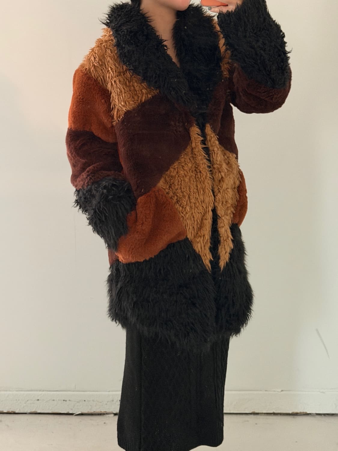 일본빈티지 Heavy Hearts Faux Fur Coat 퍼 자켓 상품이미지4