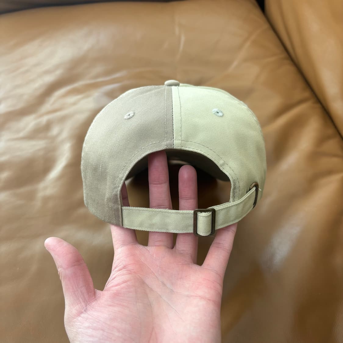 스투시 6패널 볼캡 모자 투톤 베이지 탄 상품이미지7