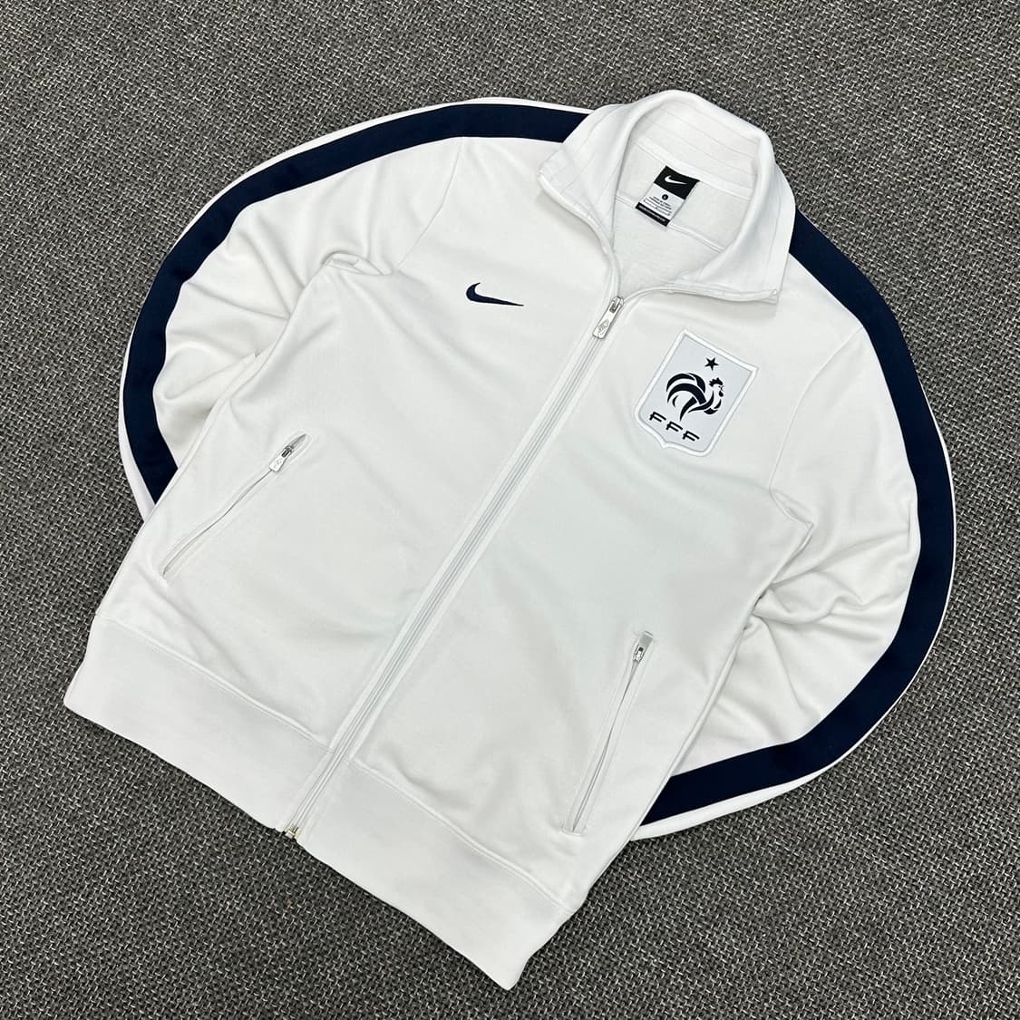 나이키 프랑스 축구 국대 빈티지 화이트 져지 L 상품이미지3