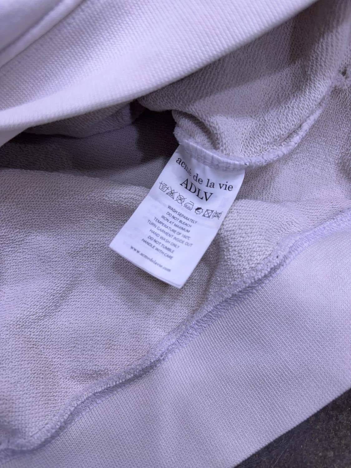 아크메드라비 프레피 로고 크랙 프린팅 후디 후드티 그레이 2 상품이미지9