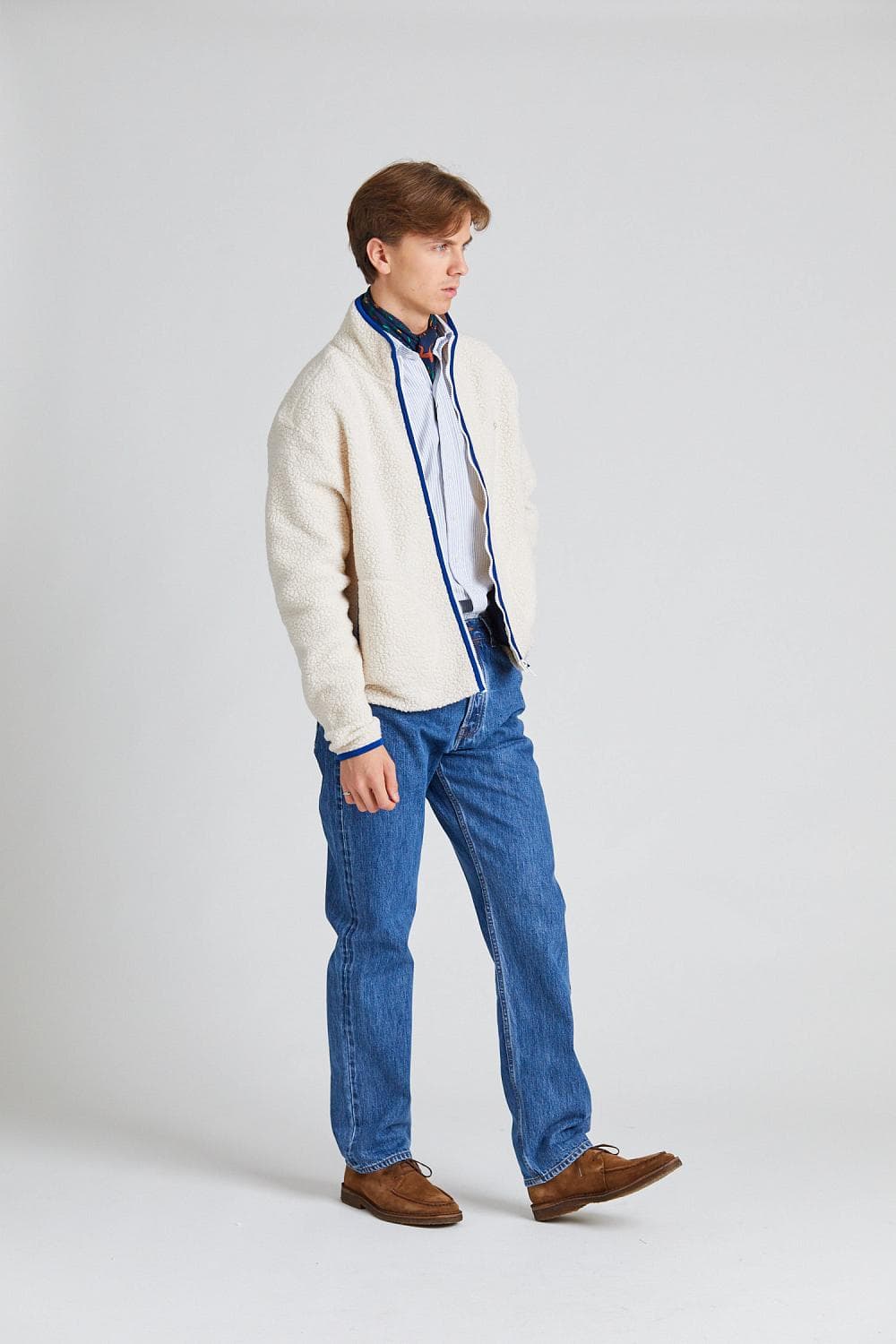 (새상품)드레익스 에크루 부클레 플리스 자켓 42 상품이미지5