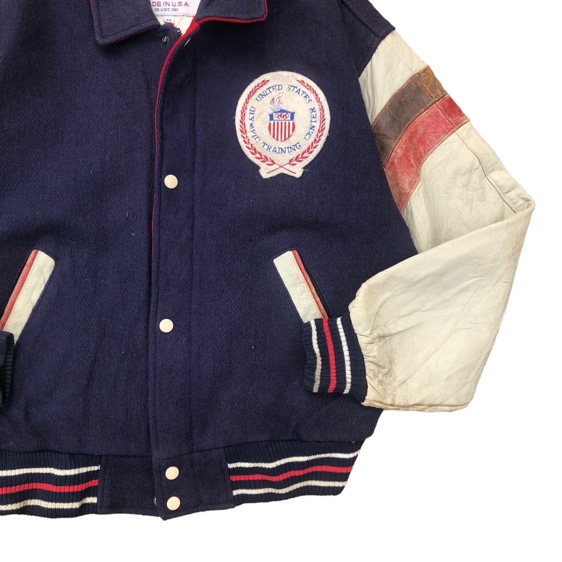 [L] 80s USA 올림픽 트레이닝센터 바시티자켓 상품이미지5