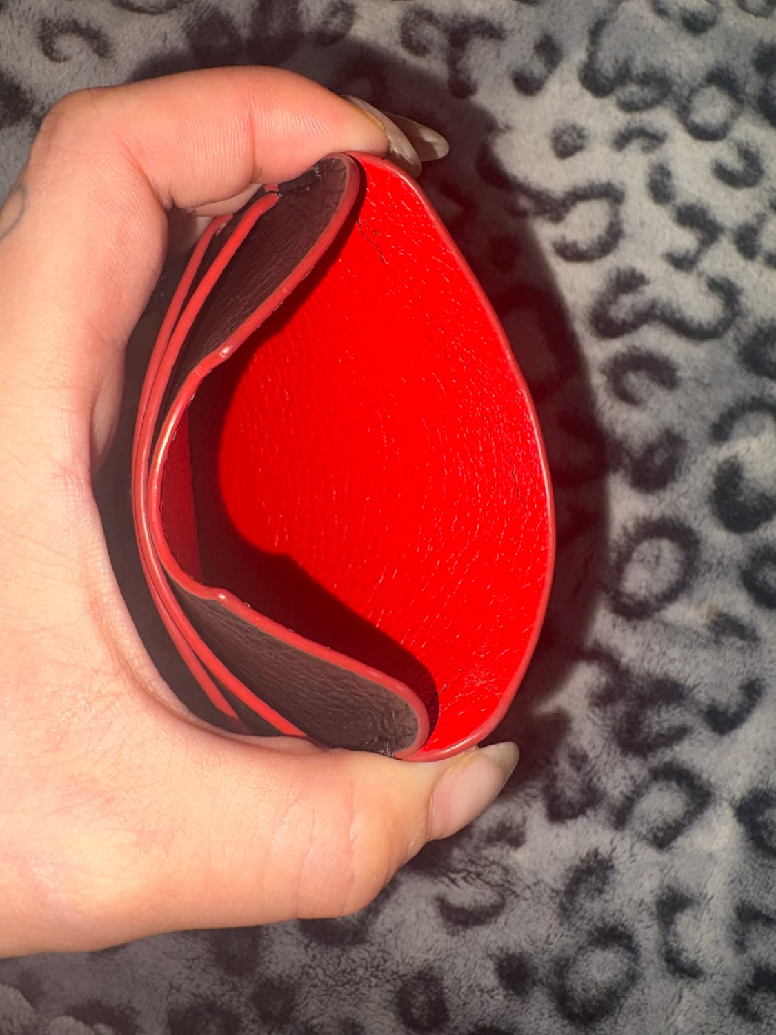 비비안웨스트우드 하프문 카드홀더 레드블랙 상품이미지4