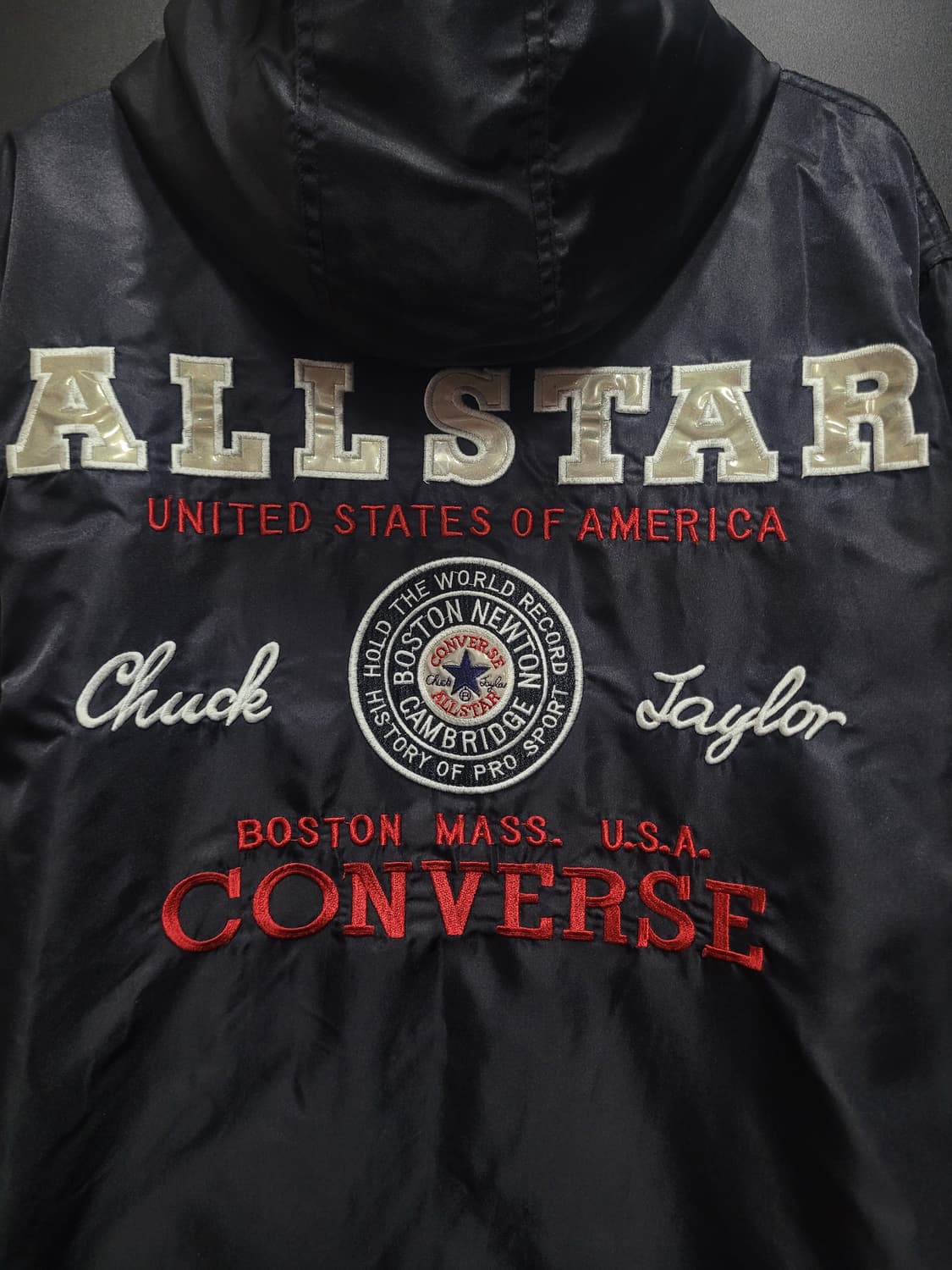 CONVERSE 올스타 올드스쿨 빅로고 자수로고 웜업 후드 집업 자켓  상품이미지5