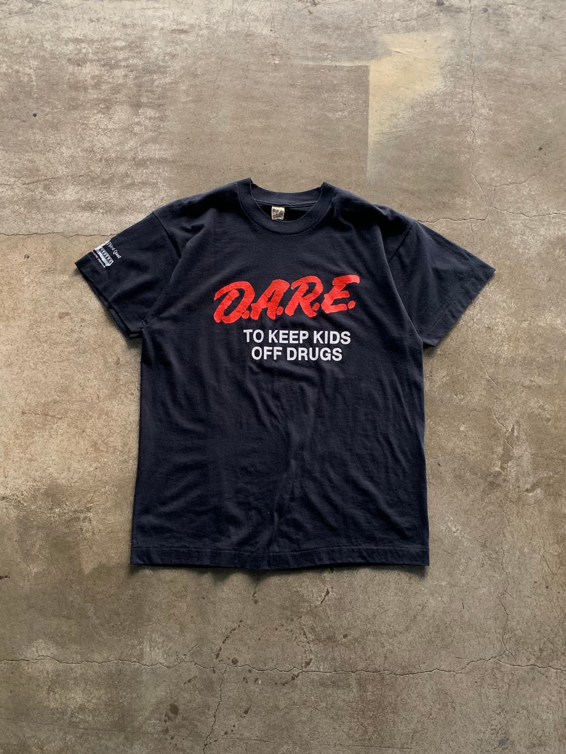 80s DARE 마약 단속 프로그램 프로모션 티셔츠 상품이미지1