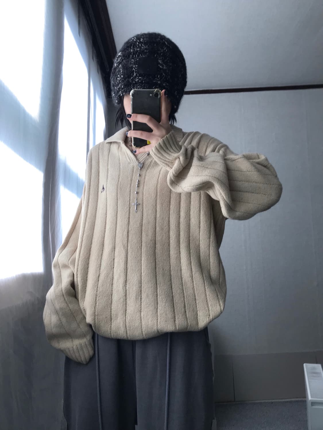 빈폴 베이지 카라 니트 상품이미지4