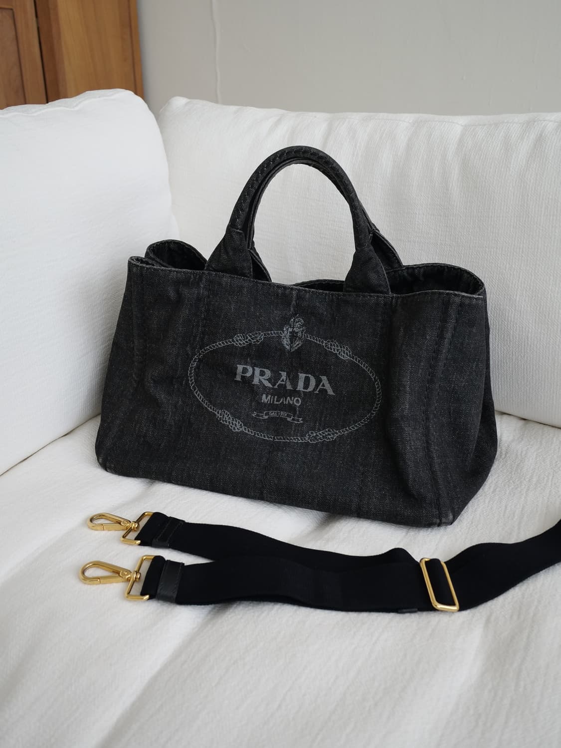 [Prada] Canapa Black Denim bag 상품이미지10
