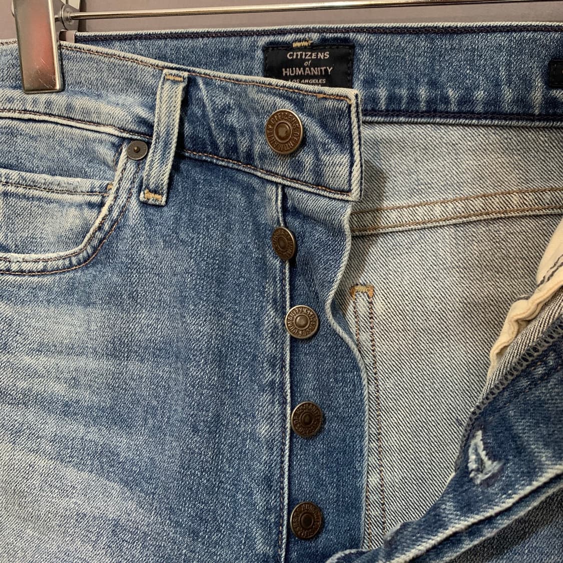 25인치 시티즌 오브 휴머니티 하이라이즈 커팅 슬릿 스판 데님 청바지 상품이미지6