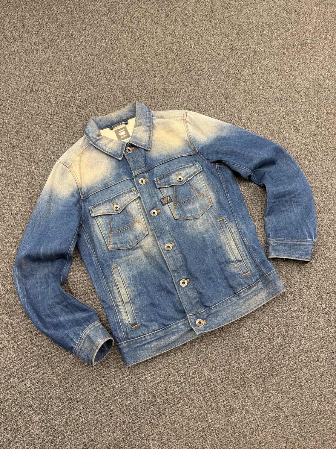 M) 지스타 로우 빈티지 워싱 데님 자켓 상품이미지1